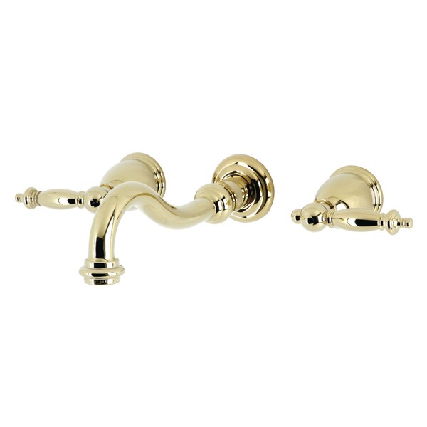 KS3122TL Wall Mount Bathroom Faucet, Polished Brass